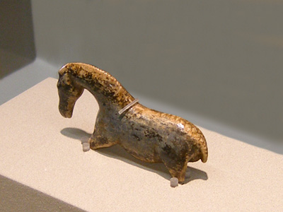 The famous ivory horse from Vogelherd cave, Aurignacien, 35,000 years old